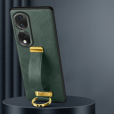 Coque Luxe Cuir Housse Etui LD2 pour Huawei Honor 80 Pro Flat 5G Vert