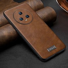 Coque Luxe Cuir Housse Etui LD2 pour Huawei Honor Magic5 5G Marron