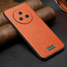 Coque Luxe Cuir Housse Etui LD2 pour Huawei Honor Magic5 5G Orange