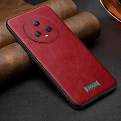 Coque Luxe Cuir Housse Etui LD2 pour Huawei Honor Magic5 5G Rouge