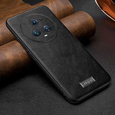 Coque Luxe Cuir Housse Etui LD2 pour Huawei Honor Magic5 Pro 5G Noir