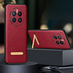 Coque Luxe Cuir Housse Etui LD2 pour Huawei Mate 50 Pro Rouge