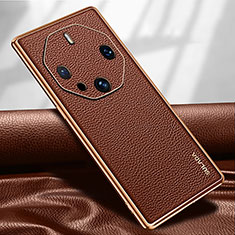 Coque Luxe Cuir Housse Etui LD2 pour Huawei Mate 60 RS Ultimate Marron