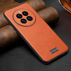 Coque Luxe Cuir Housse Etui LD3 pour Huawei Mate 50 Orange