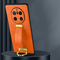 Coque Luxe Cuir Housse Etui LD3 pour Huawei Mate 50 RS Orange