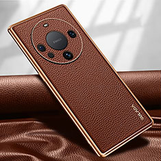 Coque Luxe Cuir Housse Etui LD3 pour Huawei Mate 60 Pro Marron