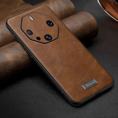 Coque Luxe Cuir Housse Etui LD3 pour Huawei Mate 60 RS Ultimate Marron