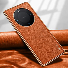 Coque Luxe Cuir Housse Etui LD4 pour Huawei Mate 60 Pro Orange