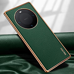 Coque Luxe Cuir Housse Etui LD4 pour Huawei Mate 60 Pro+ Plus Vert