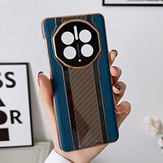 Coque Luxe Cuir Housse Etui LF1 pour Huawei Mate 50 RS Bleu