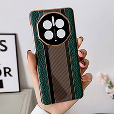 Coque Luxe Cuir Housse Etui LF1 pour Huawei Mate 50 Vert