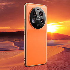 Coque Luxe Cuir Housse Etui LF2 pour Xiaomi Mi 13 Ultra 5G Orange