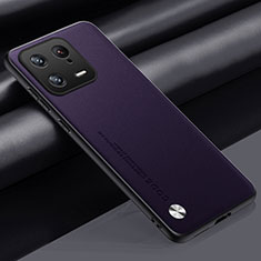 Coque Luxe Cuir Housse Etui LS1 pour Xiaomi Mi 13 Pro 5G Violet