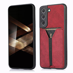 Coque Luxe Cuir Housse Etui M02T pour Samsung Galaxy S24 5G Rouge