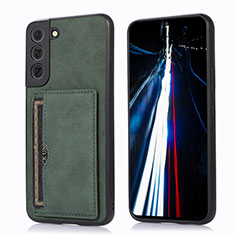 Coque Luxe Cuir Housse Etui M03T pour Samsung Galaxy S21 FE 5G Vert