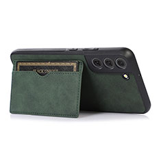 Coque Luxe Cuir Housse Etui M04T pour Samsung Galaxy S21 5G Vert