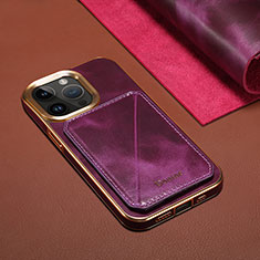 Coque Luxe Cuir Housse Etui MT1 pour Apple iPhone 16 Pro Max Violet