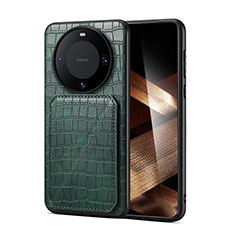 Coque Luxe Cuir Housse Etui MT1 pour Huawei Mate 60 Pro Vert