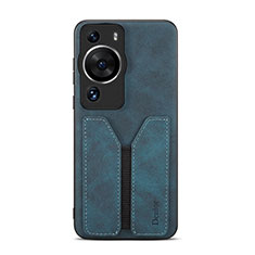 Coque Luxe Cuir Housse Etui MT1 pour Huawei P60 Bleu