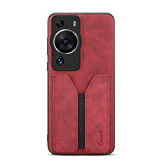 Coque Luxe Cuir Housse Etui MT1 pour Huawei P60 Pro Rouge