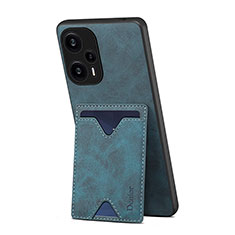 Coque Luxe Cuir Housse Etui MT1 pour Xiaomi Redmi Note 12 Turbo 5G Bleu