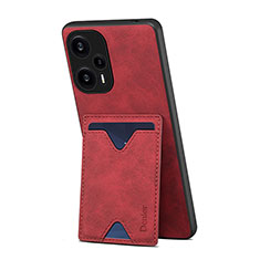 Coque Luxe Cuir Housse Etui MT1 pour Xiaomi Redmi Note 12 Turbo 5G Rouge