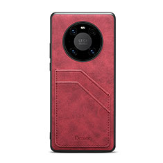 Coque Luxe Cuir Housse Etui MT3 pour Huawei Mate 50 Pro Rouge