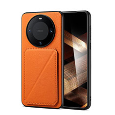 Coque Luxe Cuir Housse Etui MT3 pour Huawei Mate 60 Pro Orange