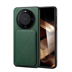 Coque Luxe Cuir Housse Etui MT3 pour Huawei Mate 60 Pro Vert