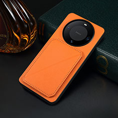 Coque Luxe Cuir Housse Etui MT4 pour Huawei Mate 60 Pro+ Plus Orange