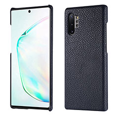 Coque Luxe Cuir Housse Etui P01 pour Samsung Galaxy Note 10 Plus 5G Bleu