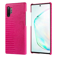 Coque Luxe Cuir Housse Etui P02 pour Samsung Galaxy Note 10 Plus 5G Rouge