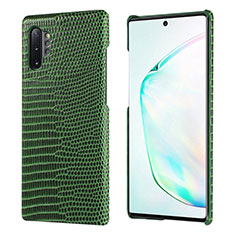 Coque Luxe Cuir Housse Etui P02 pour Samsung Galaxy Note 10 Plus 5G Vert