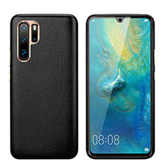 Coque Luxe Cuir Housse Etui P03 pour Huawei P30 Pro New Edition Noir