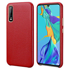 Coque Luxe Cuir Housse Etui P03 pour Huawei P30 Rouge