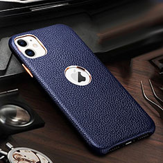 Coque Luxe Cuir Housse Etui pour Apple iPhone 11 Bleu