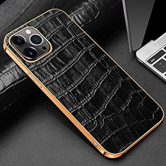 Coque Luxe Cuir Housse Etui pour Apple iPhone 14 Pro Noir