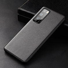 Coque Luxe Cuir Housse Etui pour Huawei Enjoy Z 5G Noir