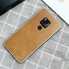 Coque Luxe Cuir Housse Etui pour Huawei Mate 20 Orange