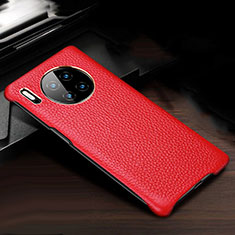 Coque Luxe Cuir Housse Etui pour Huawei Mate 30E Pro 5G Rouge