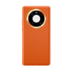 Coque Luxe Cuir Housse Etui pour Huawei Mate 40 Pro Orange