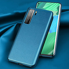 Coque Luxe Cuir Housse Etui pour Huawei Nova 7 SE 5G Bleu