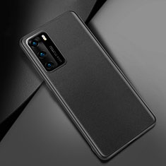 Coque Luxe Cuir Housse Etui pour Huawei P40 Noir