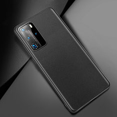 Coque Luxe Cuir Housse Etui pour Huawei P40 Pro Noir