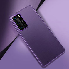 Coque Luxe Cuir Housse Etui pour Huawei P40 Violet