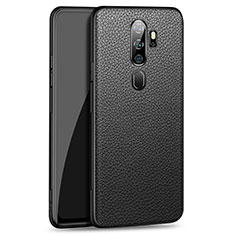 Coque Luxe Cuir Housse Etui pour Oppo A11 Noir