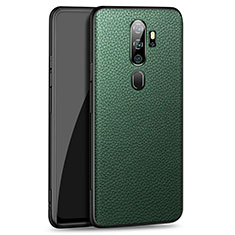 Coque Luxe Cuir Housse Etui pour Oppo A11X Vert