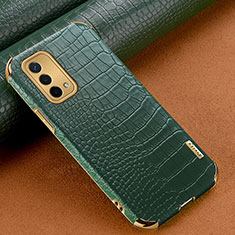 Coque Luxe Cuir Housse Etui pour Oppo A74 5G Vert