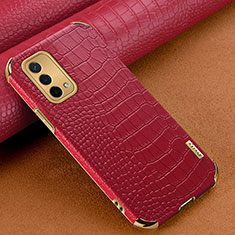 Coque Luxe Cuir Housse Etui pour Oppo A93 5G Rouge