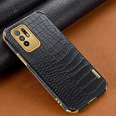 Coque Luxe Cuir Housse Etui pour Oppo A95 5G Noir